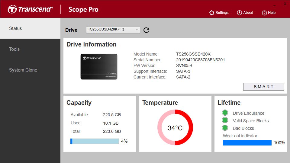 Scope Pro es adecuado sobre todo para dispositivos de almacenamiento sin conexión