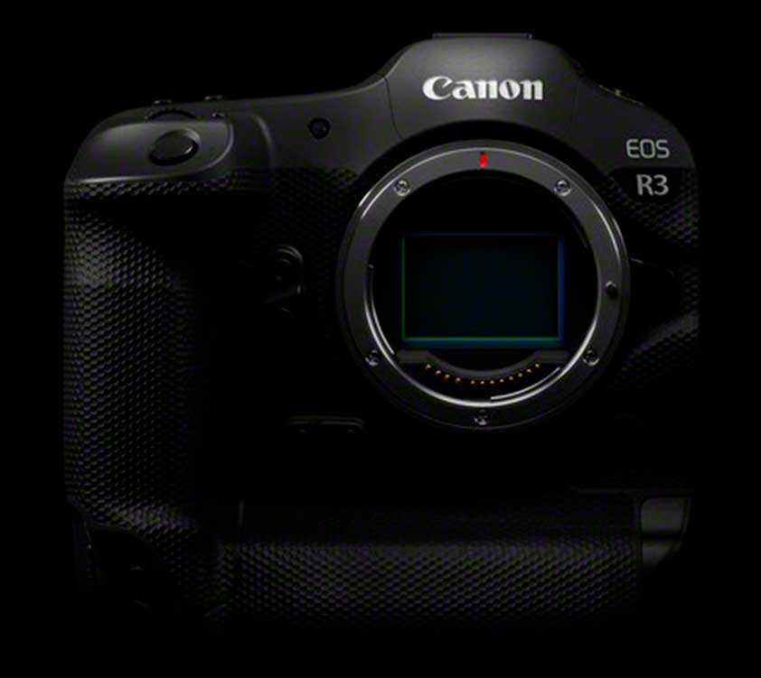 Cámara Canon EOS R3 sin objetivo.