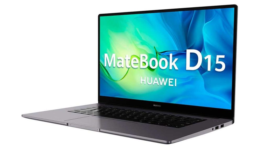 Vista lateral del Huawei MateBook D 15 2021.