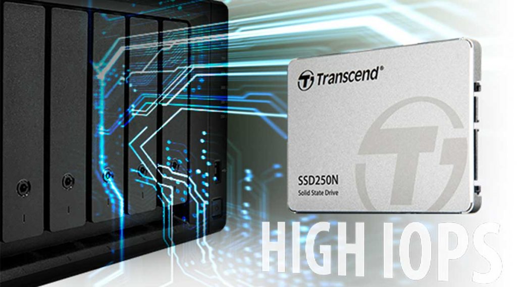 Montaje con la Transcend SSD250N y un servidor.