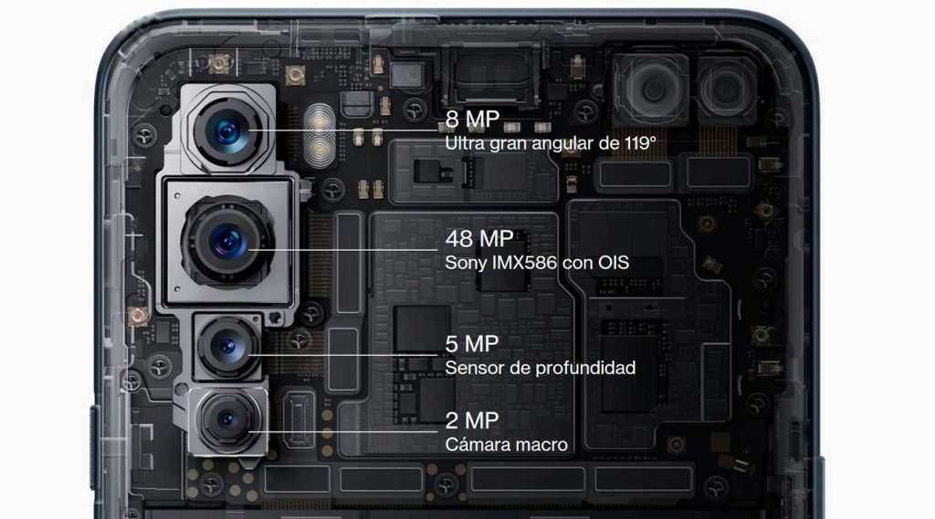 Detalle de las cámaras de un terminal de OnePlus.