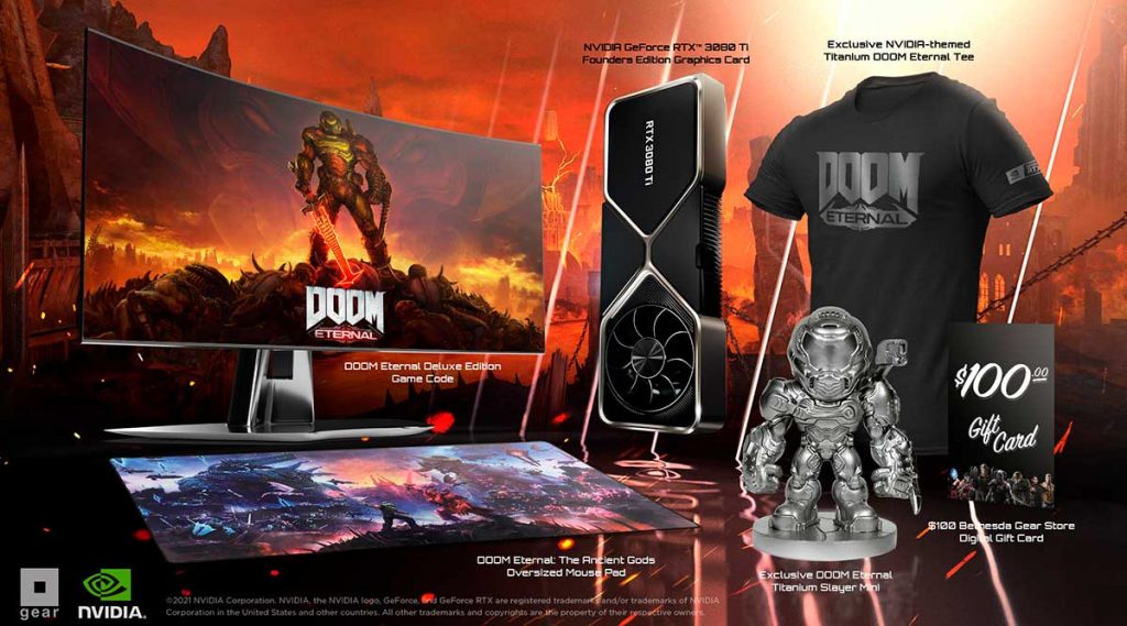 Vista del paquete Doom Eternal Demon Slayer.