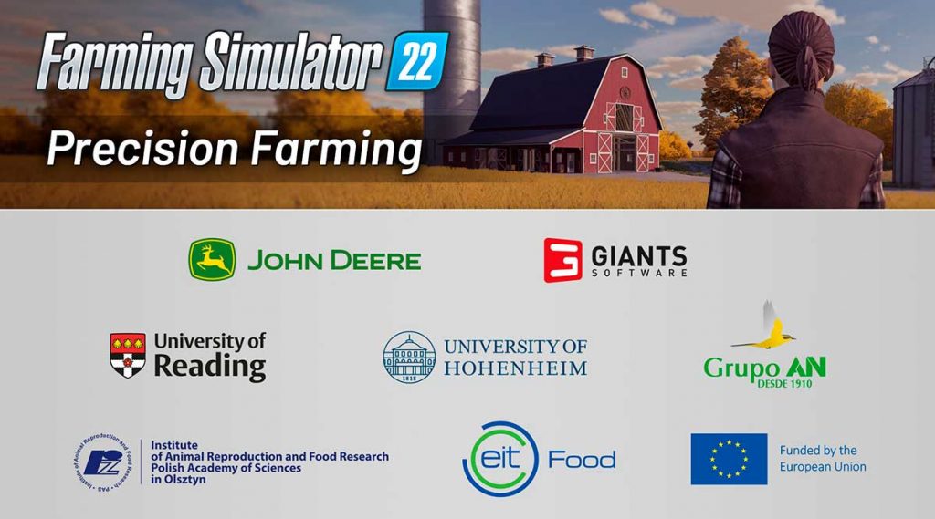 Captura de Farming Simulator con patrocinadores.