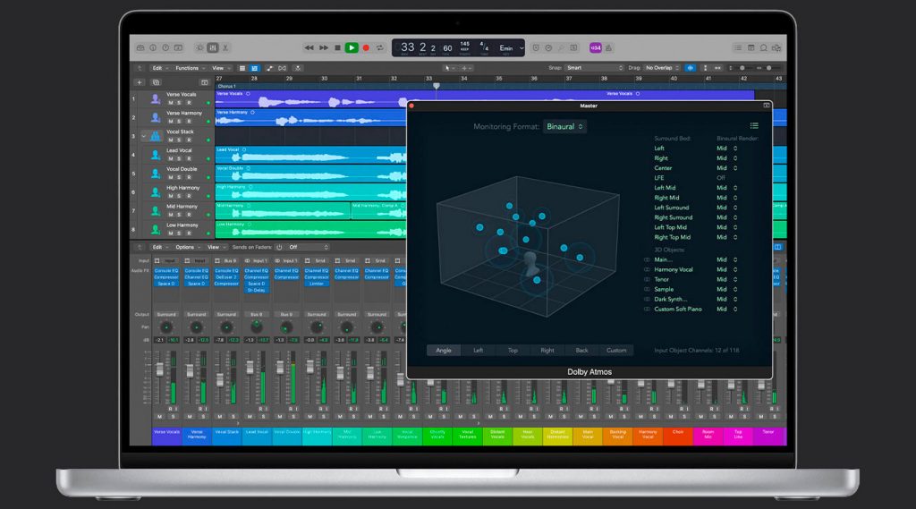 Logic Pro incorpora herramientas de Dolby Atmos