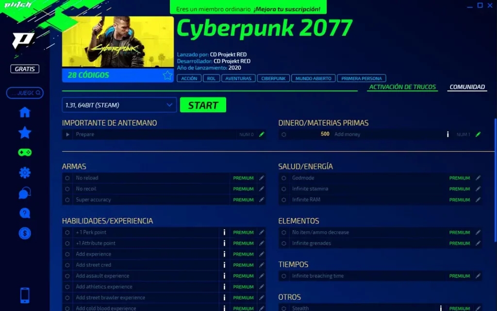 Trucos para Cyberpunk 2077
