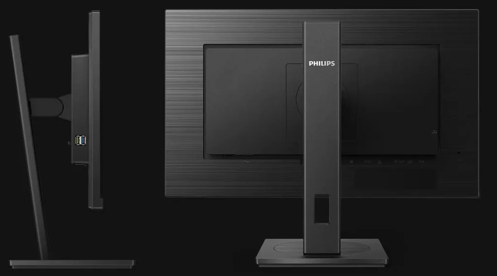 Monitor Philips 243S1 vista trasera y lateral