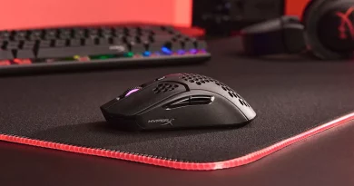 El ratón inalámbrico HyperX Pulsefire Haste en color negro
